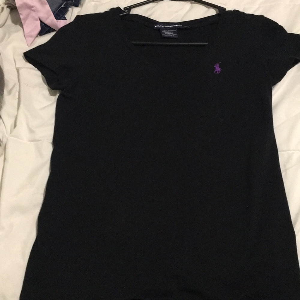 Black polo shirt